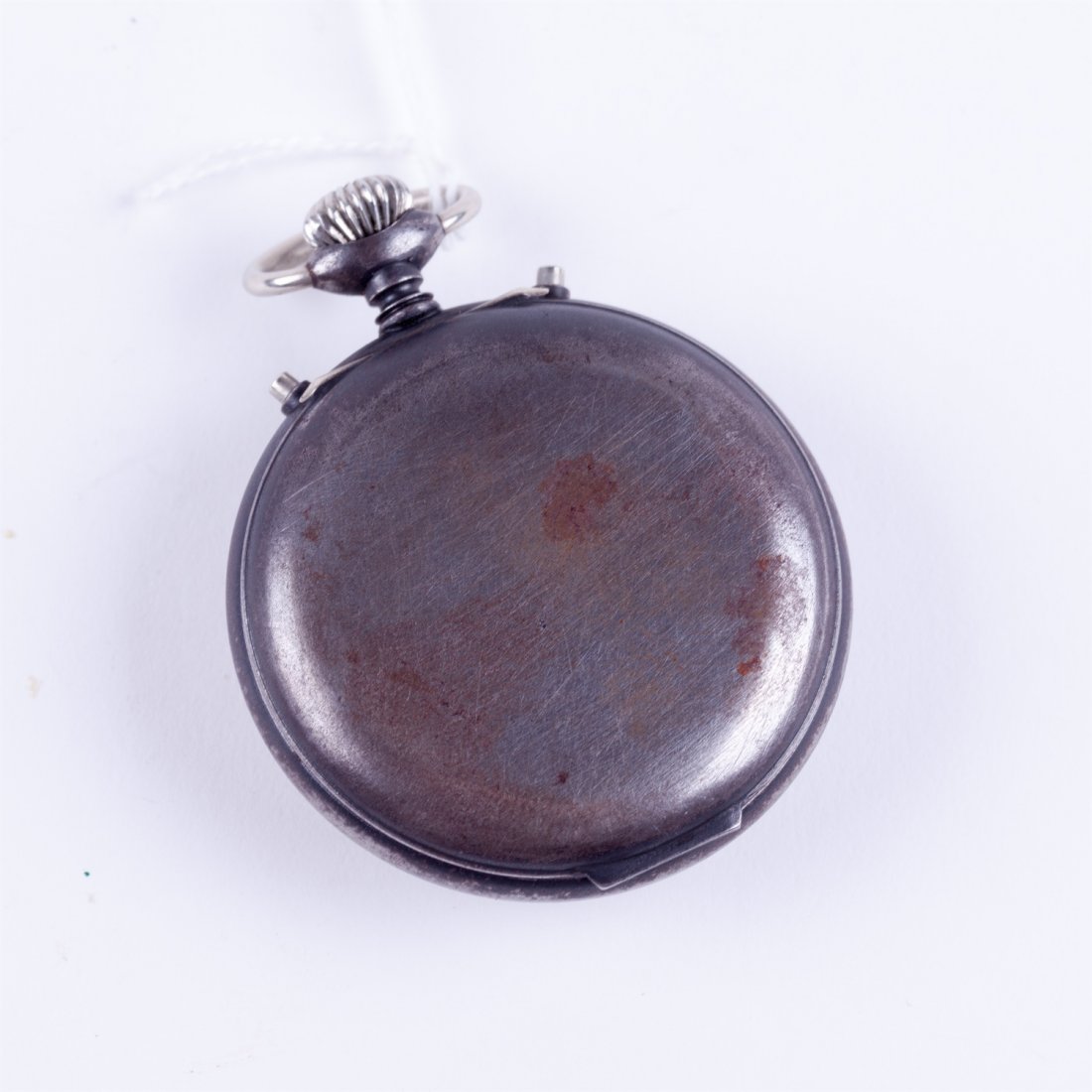 Pocket watch witch alarm in gunmetal case. — image 3