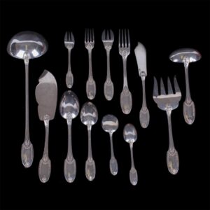 Antique silver serving set of 135 pieces — image 5