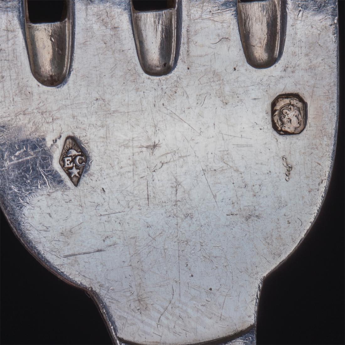 Antique silver serving set of 135 pieces — image 8