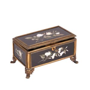 Late 19th century Italian Pietra dura casket — image 1