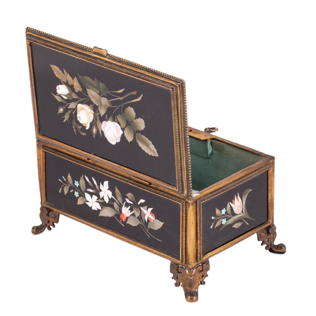Late 19th century Italian Pietra dura casket — image 2