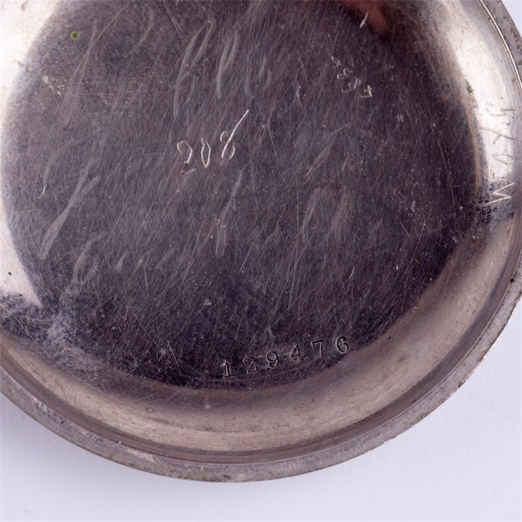 Pocket watch steel case with enamel dial. — image 3