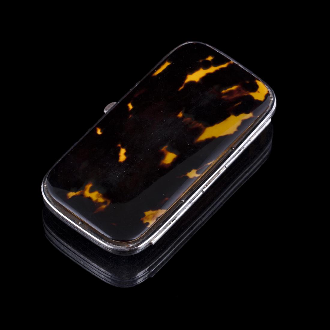 Antique French tortoise shell cigar case — image 2