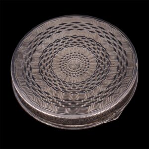 Antique silver and hand painted enamel powder box — image 3