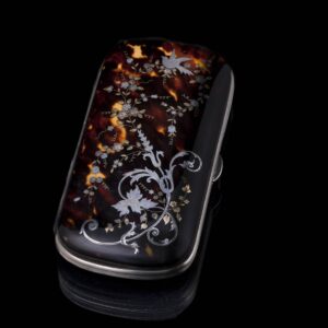 Antique French tortoise shell cigar case — image 1