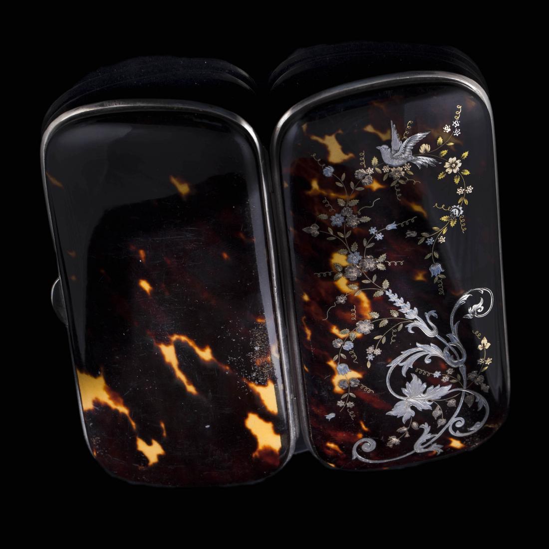 Antique French tortoise shell cigar case — image 2