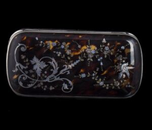 Antique French tortoise shell cigar case — image 3