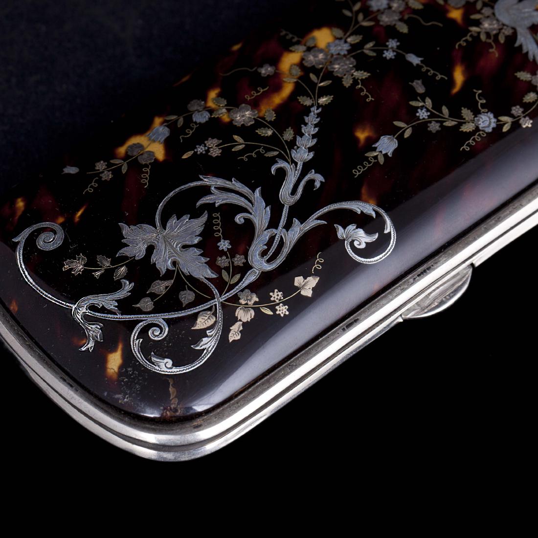 Antique French tortoise shell cigar case — image 5