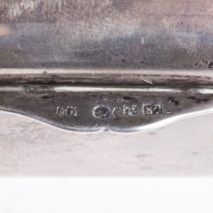 Antique silver cigar box with wooden inserts — image 4