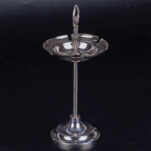 Set of 6-pieces of silver swizzle sticks on stand — image 2