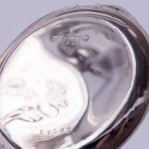 Silver "Qte Boutte" hunting pocket watch with enamel — image 4