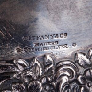 Huge Tiffany silver mounted cut glass pitcher — image 5