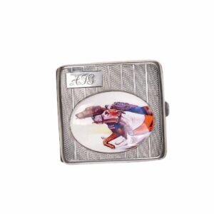 Sterling silver and enamel cigarette case — image 1
