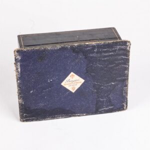 Wooden Italian micro mosaic cigarette case in leather — image 3