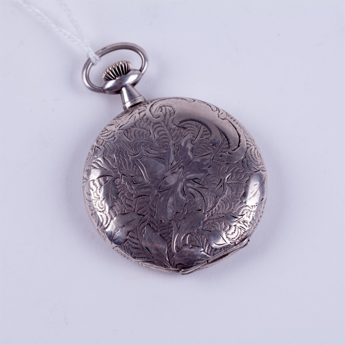 Hunting case silver pocket watch "Hislon". — image 4
