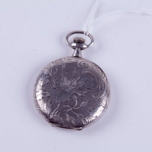 Hunting case silver pocket watch "Hislon". — image 5