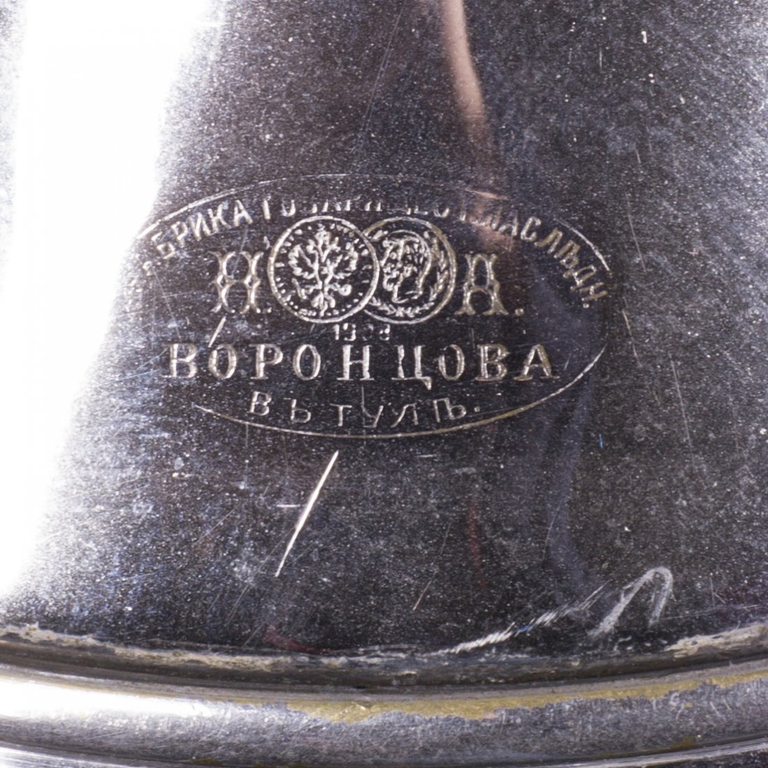 Rare Russian silvered brass samovar in the shape of — image 2