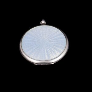 Silver and guilloche enamel pendant — image 2
