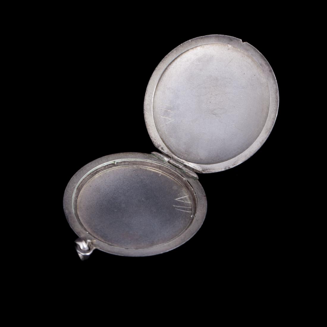 Silver and guilloche enamel pendant — image 3