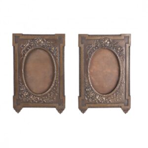 A pair of antique French bronze photo frames — image 2