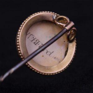 Gold and porcelain pin with Jack Russel dog head — image 4