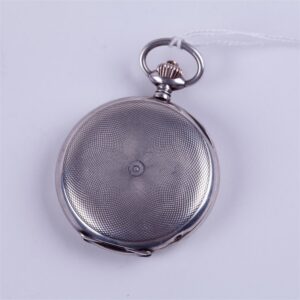 Hunting case silver pocket watch "Omega" — image 3