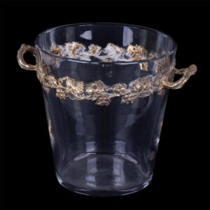 French champagne cooler with solid silver handles. — image 1
