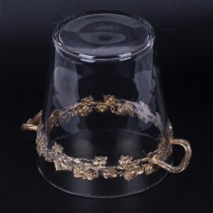 French champagne cooler with solid silver handles. — image 4