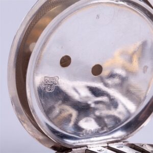 Silver Qte Boutte hunting pocket watch with enamel — image 5