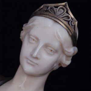 Antique bust of Josephine on onyx stand — image 4