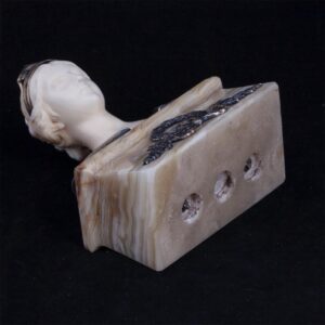 Antique bust of Josephine on onyx stand — image 5