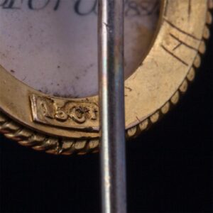 Gold and porcelain pin with Manchester terrier — image 4