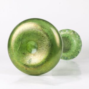 Antique Art nouveau green glass vase — image 4