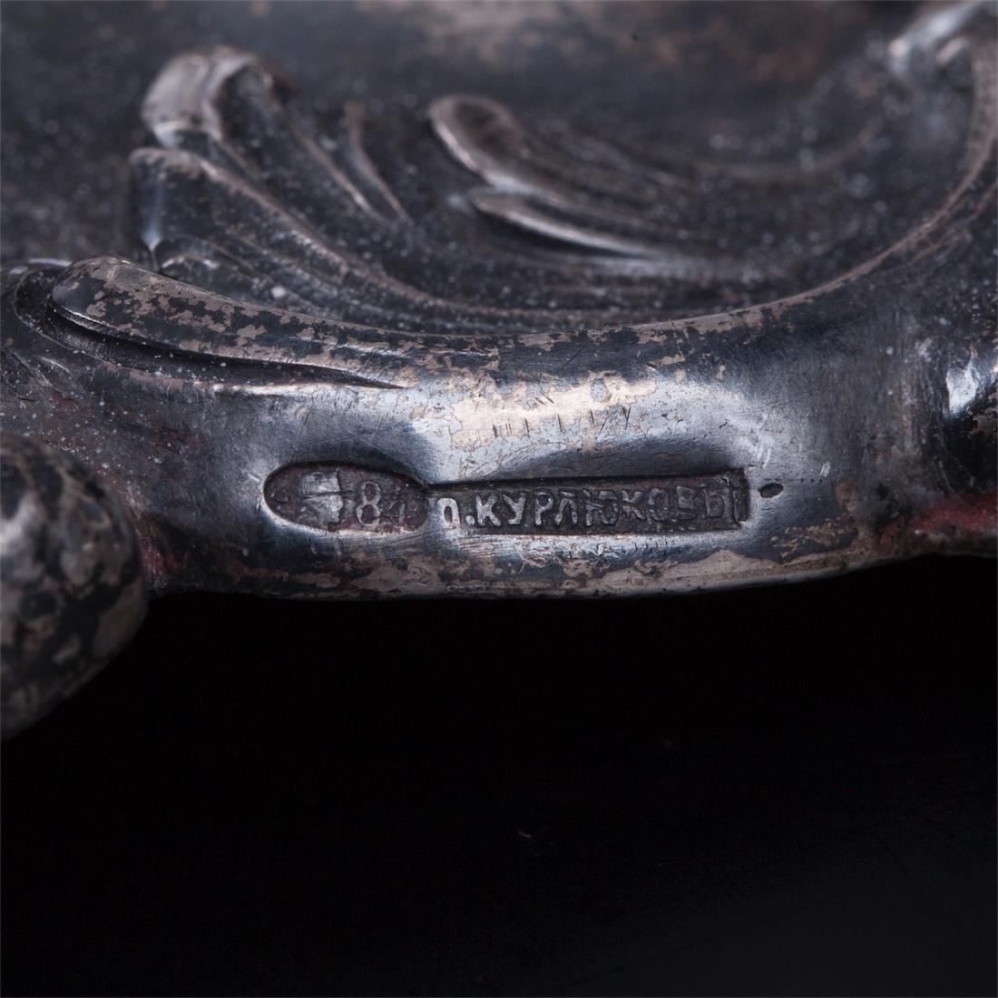 Imperial Russian candy bowl on leg. Kurlykov — image 4