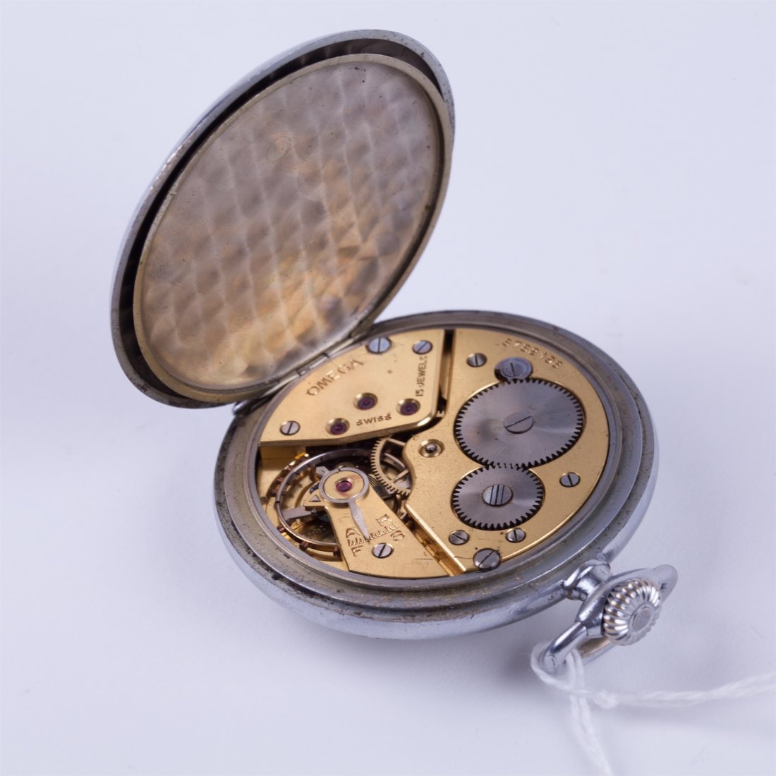 Open face pocket watch Omega — image 4
