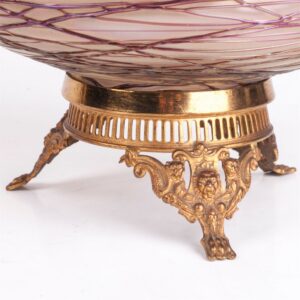 Antique Art nouveau vase on bronze graceful legs — image 2