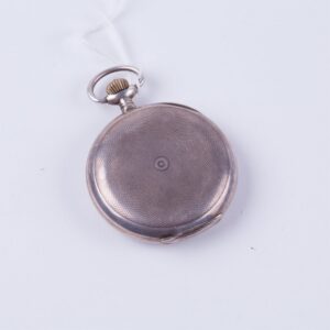 Hunting case silver pocket watch Omega. — image 3
