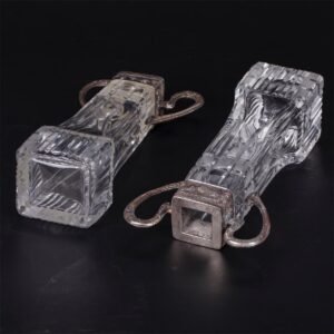 Russian imperial crystal vases in silver mounting — image 3
