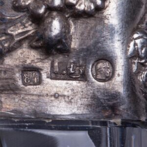 Russian imperial crystal vases in silver mounting — image 4