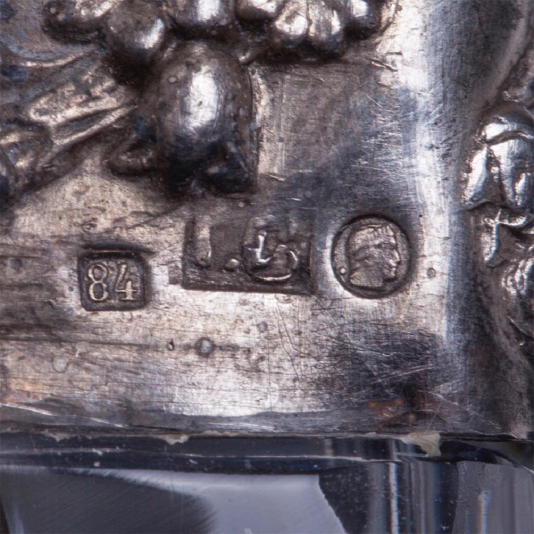 Russian imperial crystal vases in silver mounting — image 4