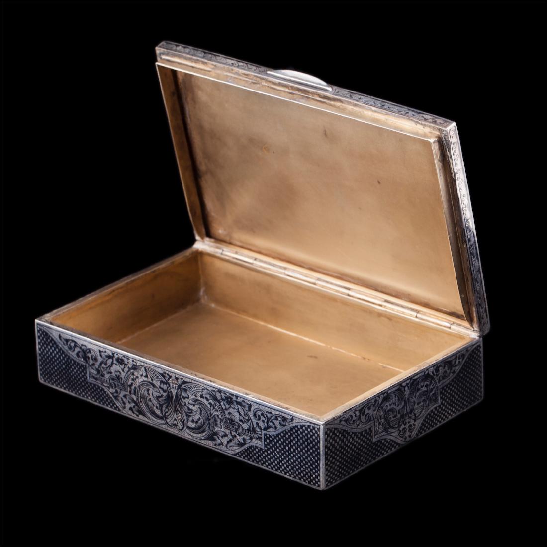 Imperial Russian silver niello box — image 3