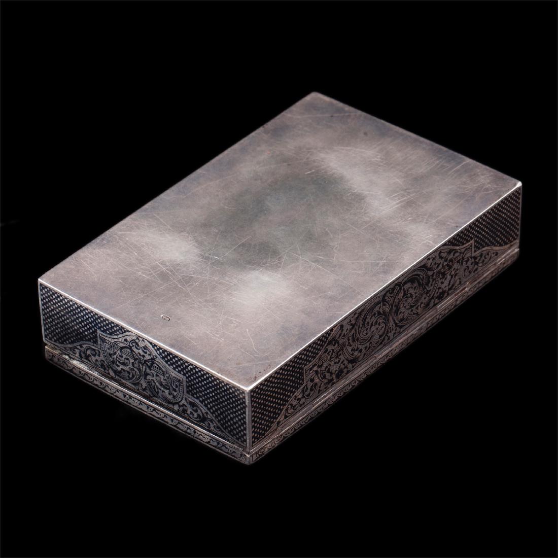 Imperial Russian silver niello box — image 4