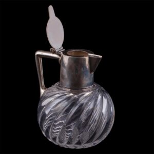 Small silver and cut glass decanter — image 2