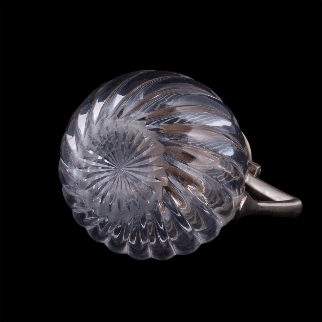 Small silver and cut glass decanter — image 4