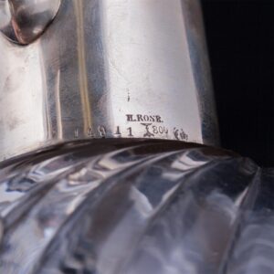Small silver and cut glass decanter — image 5