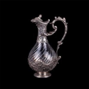 Antique French silver decanter — image 1