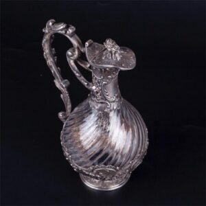 Antique French silver decanter — image 2