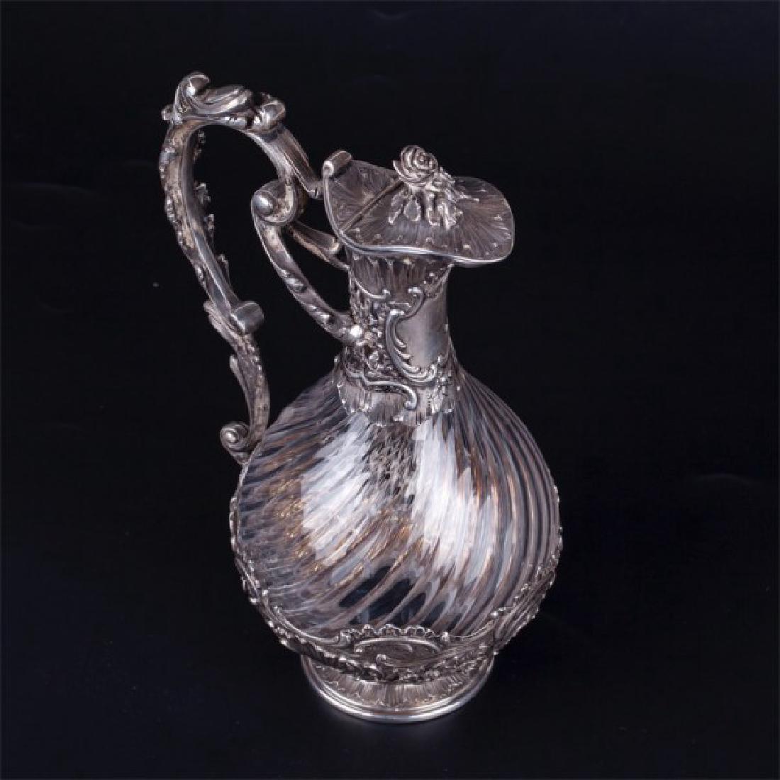 Antique French silver decanter — image 2