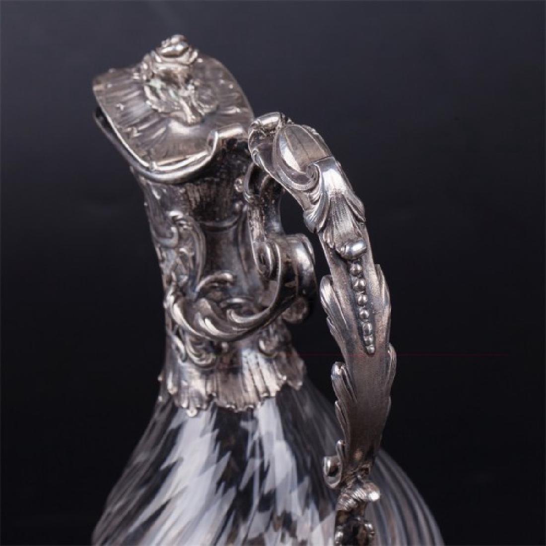 Antique French silver decanter — image 5