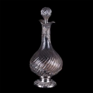 Antique French silver mounted decanter — image 1